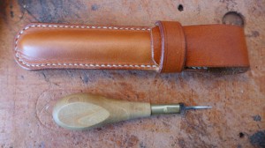 Leder Etui Stift geschlossen Mont Blanc 874