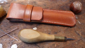 etui stift rasiermesser leder